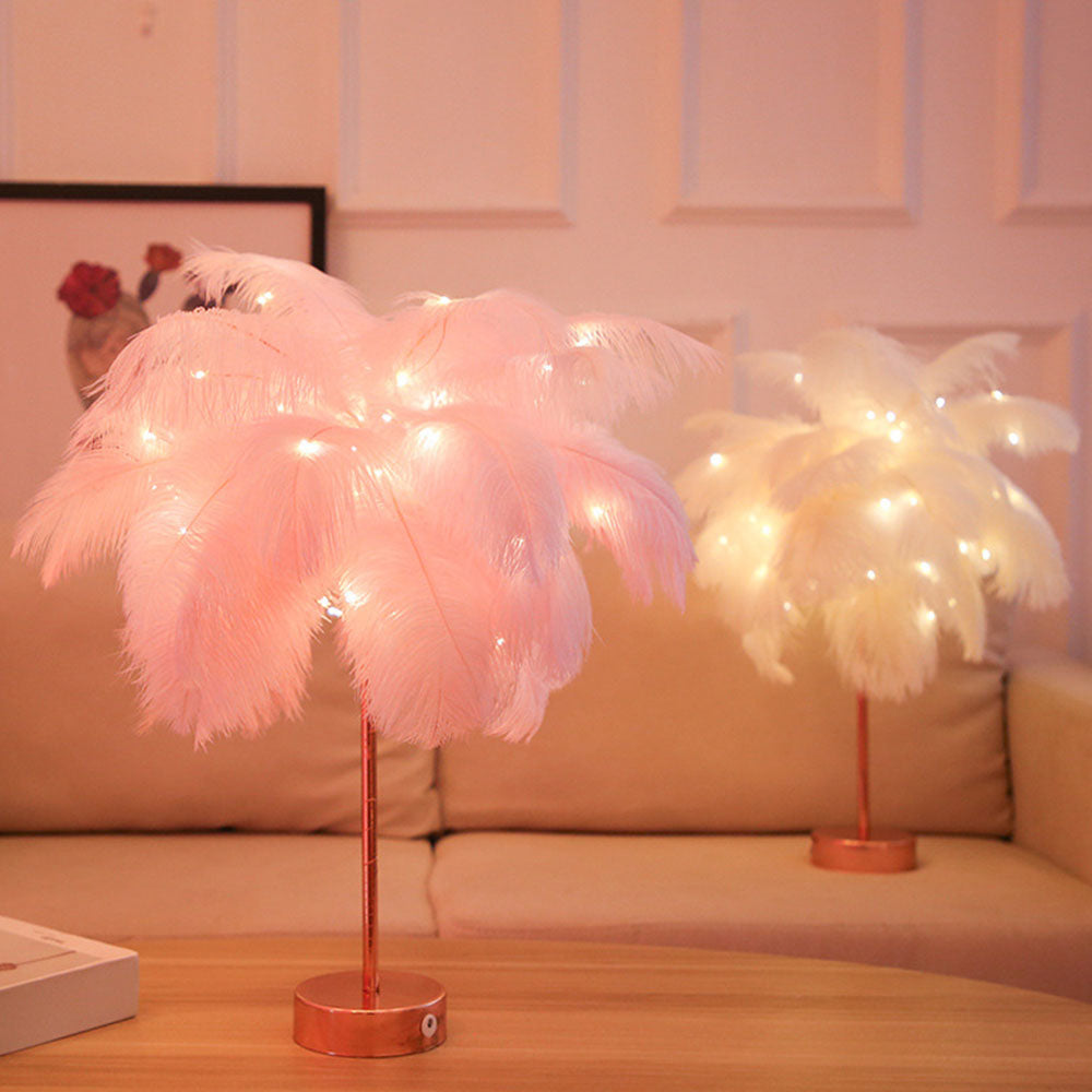 ModernRomanticFeatherTableLampYedwoDIY_10